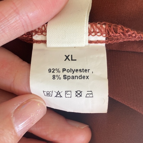 lyaner orange silk like dress - Picture 3 of 3